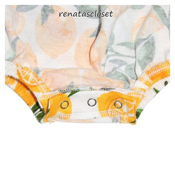 Old Navy Baby Girls' Lemon Printed Flutter-Sleeve Romper NWT - Picture 10 of 13